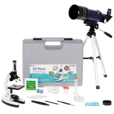 AMSCOPE-KIDS Holiday Special Student Microscope Kit +Telescope & Tripod