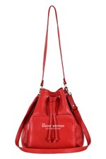 Women's Bucket Bag Lambskin Bubble Leather Crossbody Drawstring Shoulder Bag