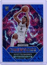 2021-22 Panini Prizm Draft SCOTTIE BARNES Blue Shimmer FOTL RC Fireworks 3/13