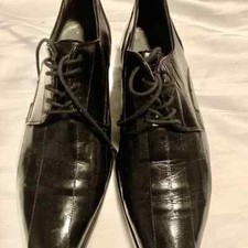 Versace Eel Skin Men Shoes Hard To Find Limited Edition Dress Shoe 39.5 US 6.5-7