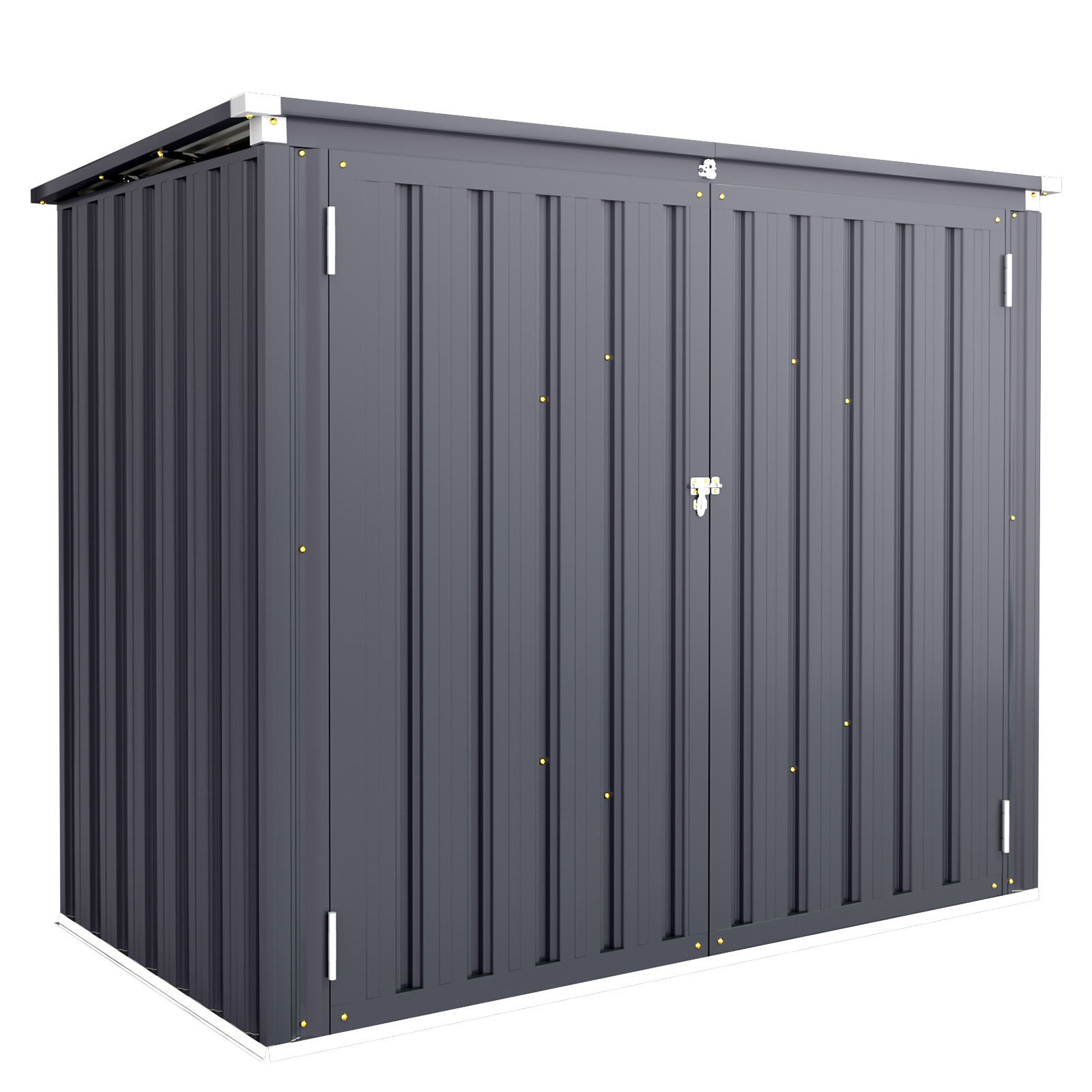Outdoor Trash Can Storage 46 Cu.Ft Garbage Bike Storage Shed Horizontal Storage
