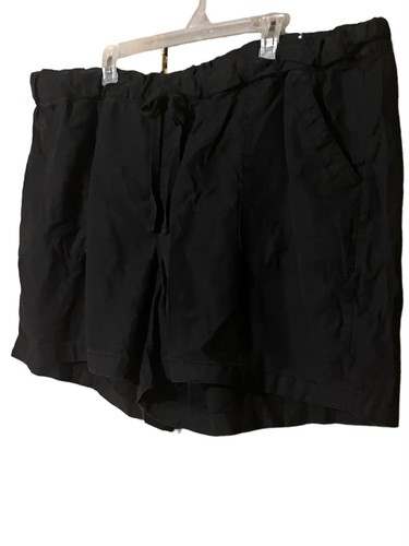Lane Bryant Black Shorts Women’s 24 Drawstring Elastic Waist Pockets Stretch - Picture 17 of 20