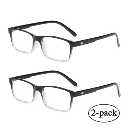 Reading Glasses Blue Gradient Frame Two Pairs Mens Womens Lightweight UV Reader - Picture 11 of 15