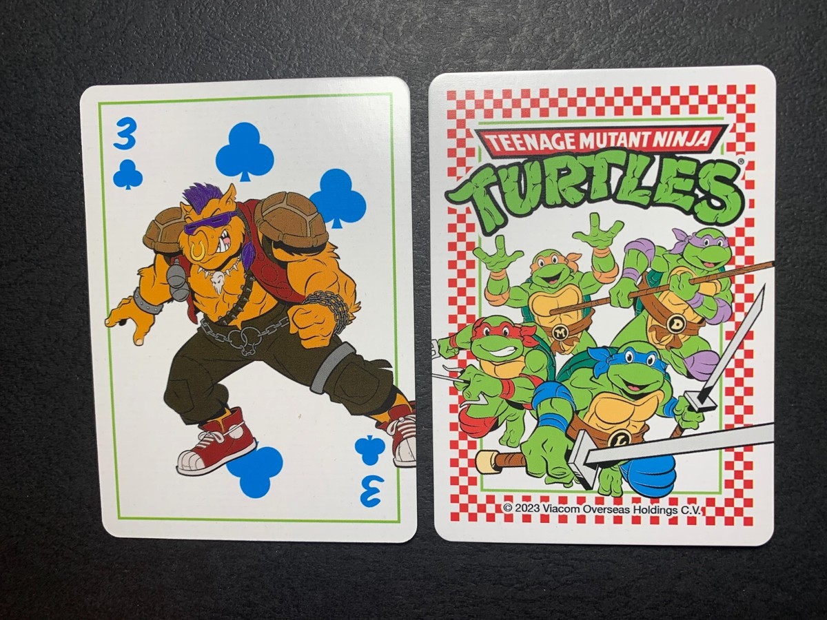 swap playing card TEENAGE MUTANT NINJA TURTLES Three of Clubs | eBay