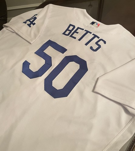 Mookie Betts #50 Los Angeles Dodgers Nike Authentic On-Field Home Jersey 52/2XL - Picture 9 of 21