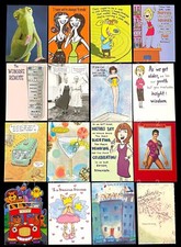 Lot of 16 Recycled Greetings Cards-BIRTHDAY -Humorous, Fun Cute-Retail 60.00