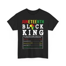 Juneteenth Black King Nutritional Facts Shirt, Juneteenth Freedom Day Men Shirt