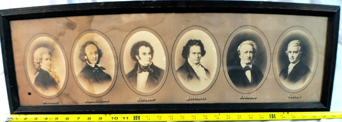 Vintage Art/ Print - The Greatest Composers, Mozart, Shubert