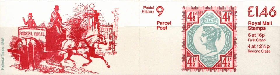 UK 1983 TWO BOOKLETS PARCEL POST HISTORY CENTENARY LEFT & RIGHT 20 STAMPS MNH - Image 2 of 4