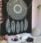 Twin Tapestry Floral Dream Catcher Home Decor Bedspread Wall Hanging Throw Boho