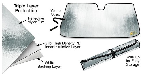 Windshield Sun Shade 2011 - 2014 Sonata Best Fitting Custom Shade Silver HI-28 - Picture 6 of 17