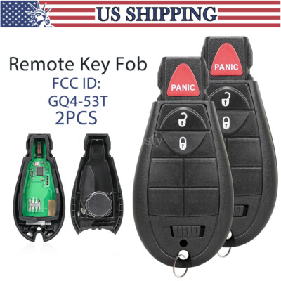 2 Replacement For 2013 - 2019 Dodge Ram 1500 2500 3500 Remote Key Fob 3 Buttons