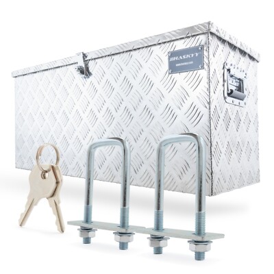 Alu-Transport-Box I Anhänger-Alu-Deichsel-Box-Kiste I 905x350x400 mm