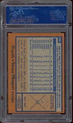 1978 Topps Baseball #696 Steve Mingori PSA 9 | eBay