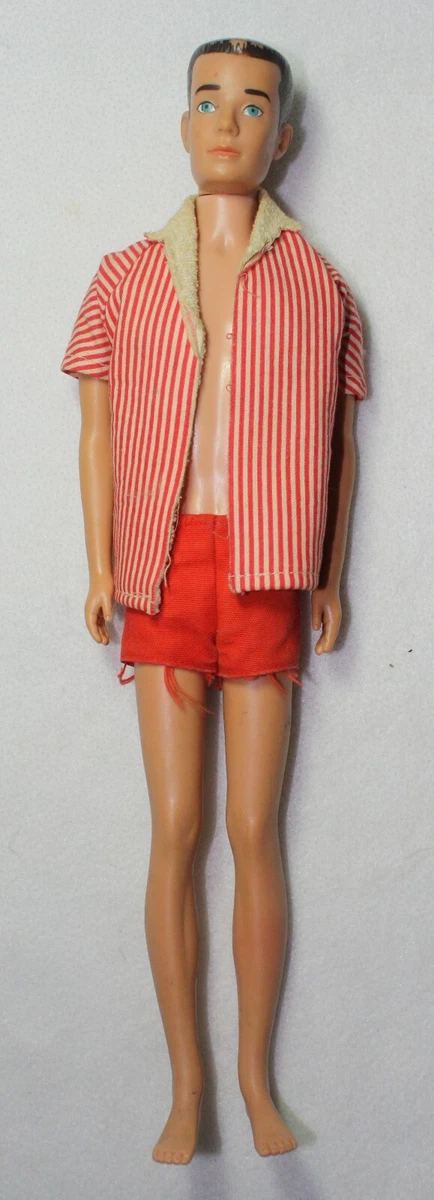 Vintage Mattel 1960s Ken Doll 750 Painted Brunette Hair Barbie eBay
