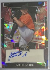 1/1🔥Juan Nunez #BA-JN1💥2025 Leaf Metal⚡️Fire Crystal⚡️Auto⚡️Gold⚡️Balt ⚾️🔥