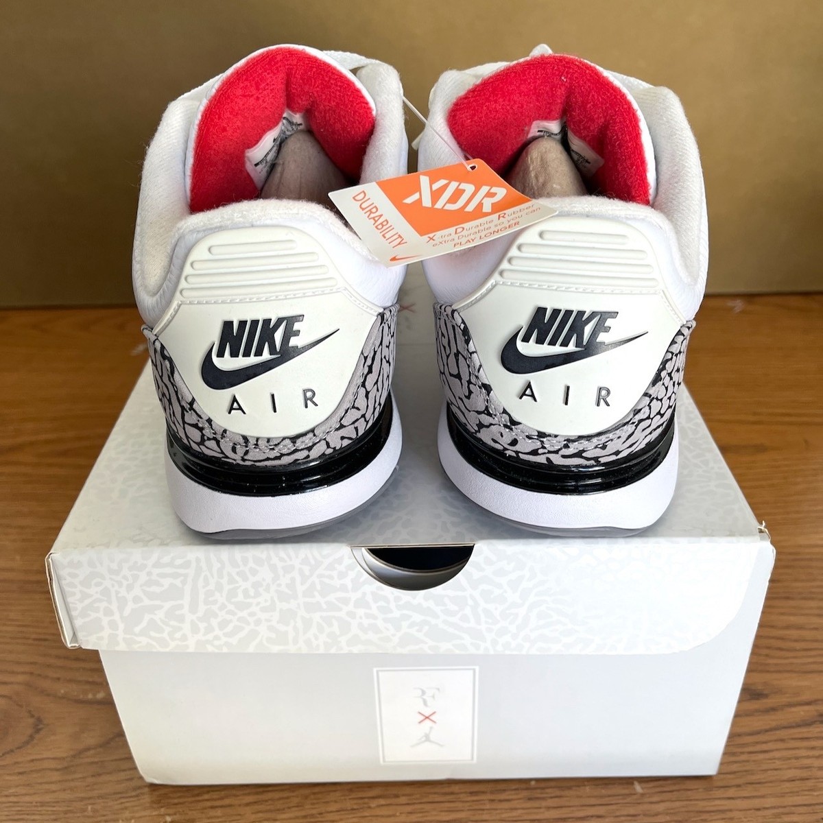 Nike Roger Federer RF 2014 Zoom Vapor AJ3 9.5 Jordan Cement Tennis