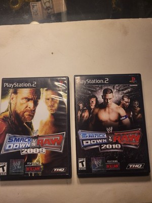 Lot of 2 PS 2 Smack Down vs Raw 2009 & 2010