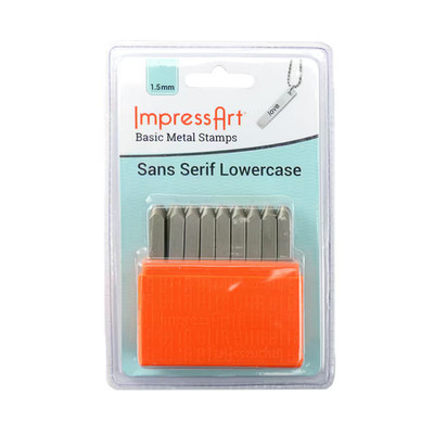 Impressart Sans Serif Lowercase Letter Metal Stamp Set 3mm