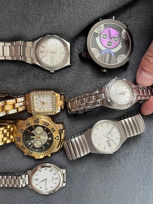 Uhren/Konvolut 7 Vintage Armbanduhren   Citizen, Seiko, Dugena, Fossil