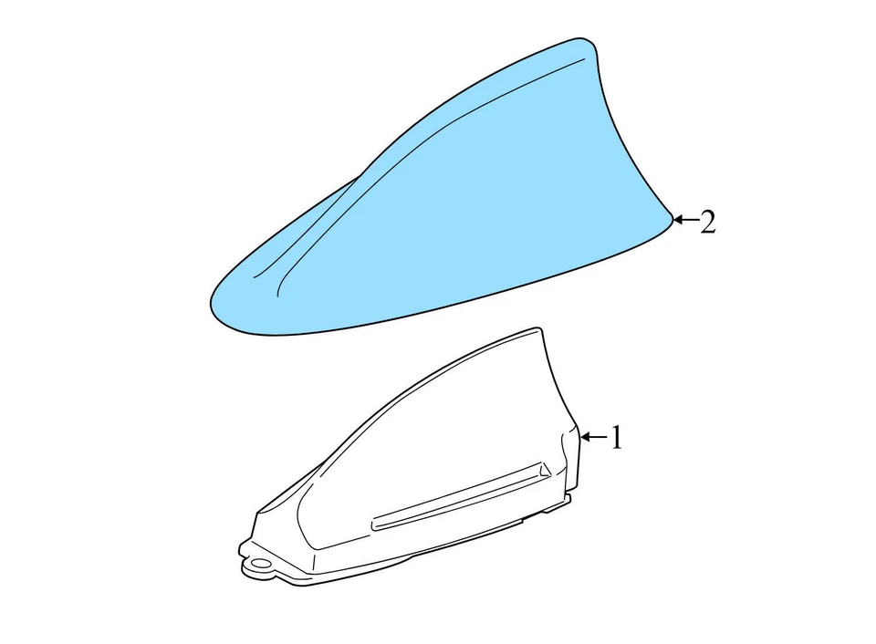 BMW ALPINA B7 XDRIVE 2011-2015 - Cubierta/carcasa de antena aleta tiburón techo Foto 4 de 4