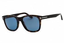 TOM FORD ERIC 02 FT0595 52D Sunglasses Havana Frame Blue Polarized Lens 55mm