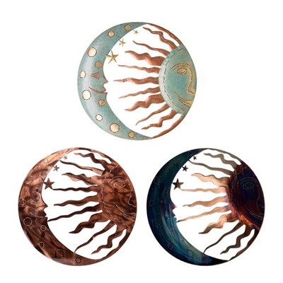 Eye Catching Metal Sun and Moon Decor Beautify Your Outdoor Garden Area