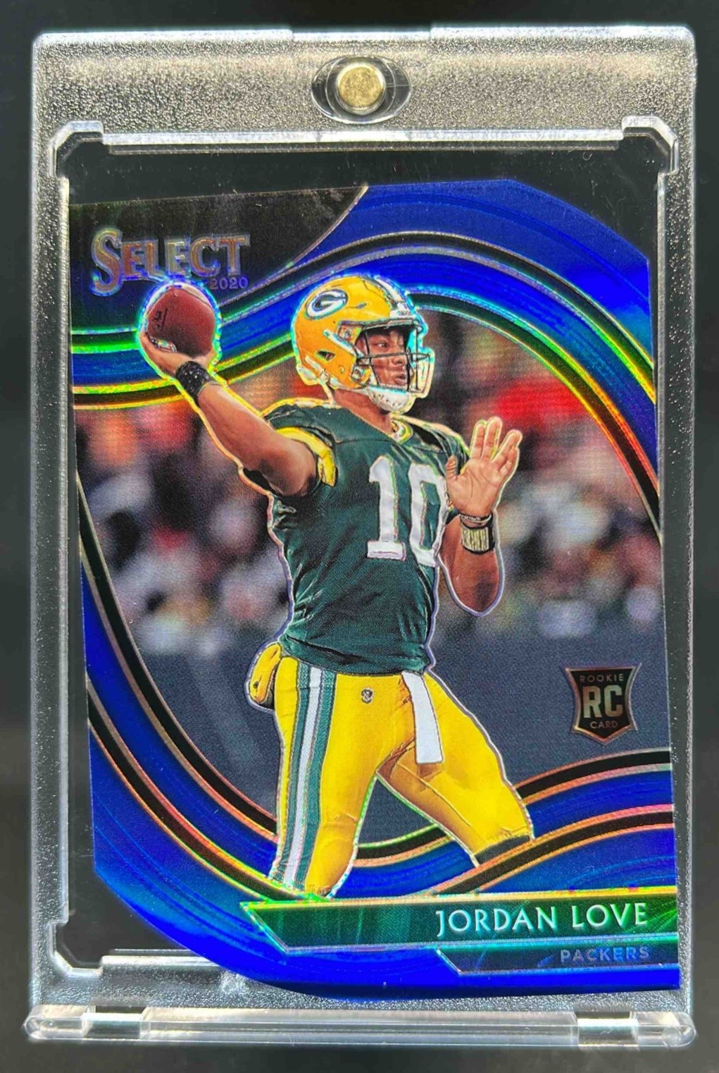2020 Select Jordan Love RC Blue Prizm Die Cut Rookie Field #347 Packers