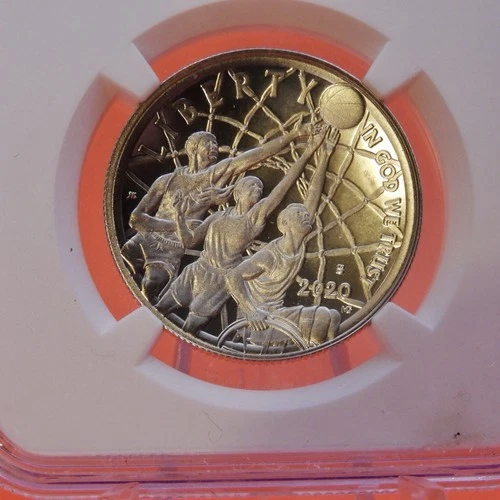 2020-P Basketball Hall of Fame Silver Dollar $1 NGC PF70 Ultra Cameo OGP First