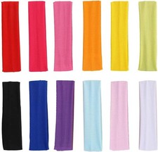 12pcs Mixed Colors Yoga Sports Headbands for Women - Soft Elastic polychrome