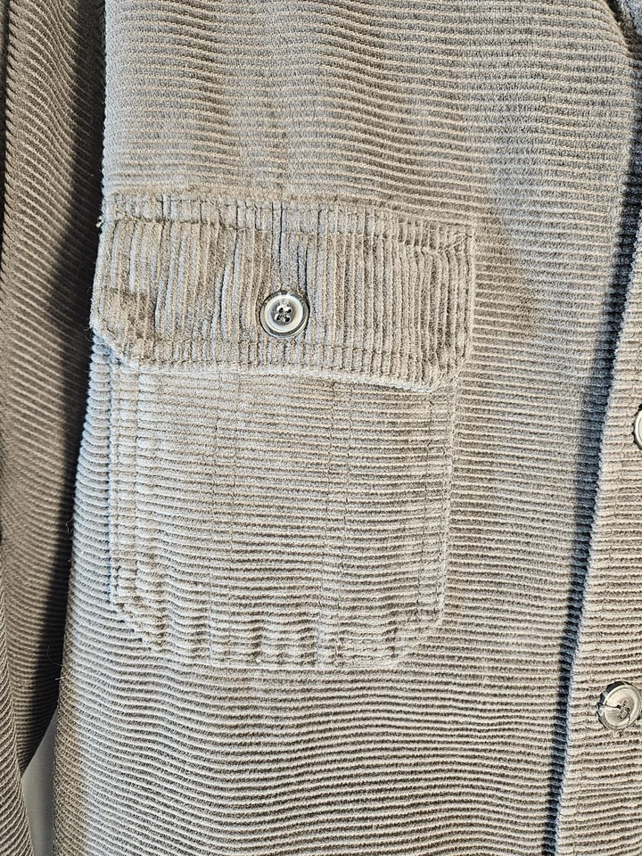 Vtg Union Bay Mens Green Corduroy Collared Long Sleeve Shirt Size L Button Down - Image 3 of 4