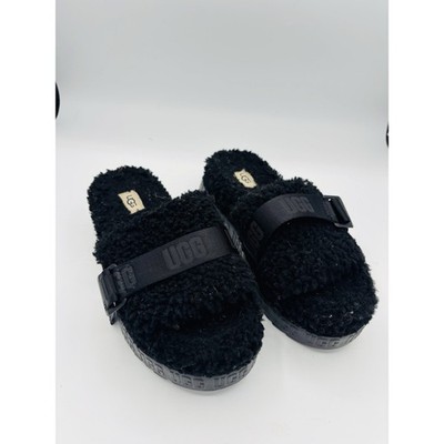 UGG Australia Fluffita Slipper for Women, Size US 8 Black