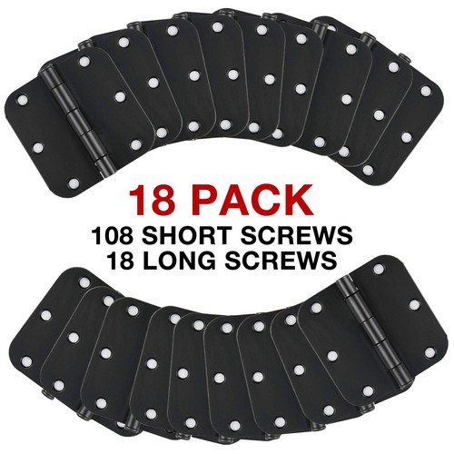 18 Pack Matte Black Door Hinges 3.5 x 3.5 Inch Interior 3 1/2 Inch Door Hinge... - Picture 6 of 8