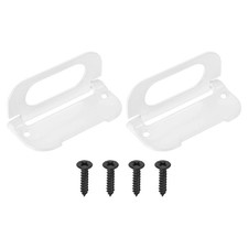 Recessed Pull Door Handle, 2 Pcs Invisible Flush Handle with Screw, White