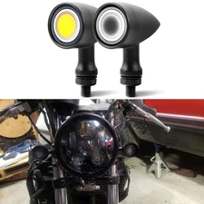 2x Motorcycle LED Bullet Turn Signal Lights For Honda Shadow 750 ACE Spirit AERO
