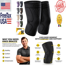 Knee Braces 2 Pack for Women Men Compression Sleeves for Knee Pain Relief