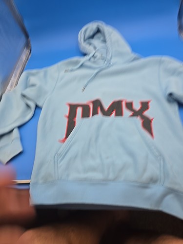 DMX Hoodie Blue Pullover Shoe Palace Collab Hip Hop Pockets Here We Go Again M