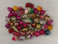 Vintage Soviet Glass Christmas Ornaments Set of 50 - Retro Holiday Decorations