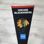 Denis Savard Chicago Blackhawks Hockey Pennant Felt Flag w/ Patch Signed — photo 3