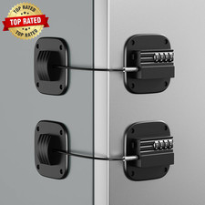 2 Pack Fridge Lock with Combination No Key Required Upgrade Refrigerator Lock wi