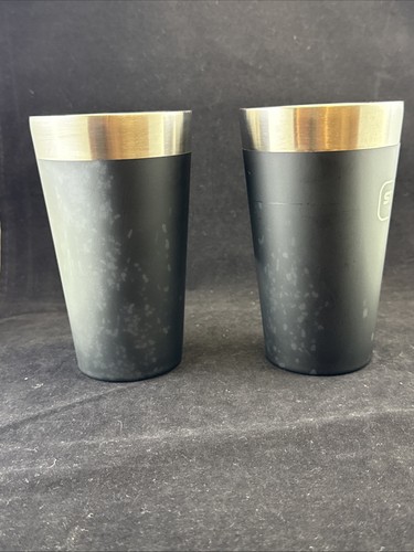 Stanley Classic Stay Chill 16oz Beer Pint Tumblers x2 Matte Black - No Lids - Picture 2 of 6