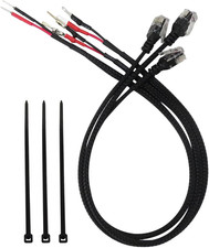 3Pcs 16.5" RJ11 Radar Detector Hardwire Power Cord Mirror Wire Plug Tap with Inl