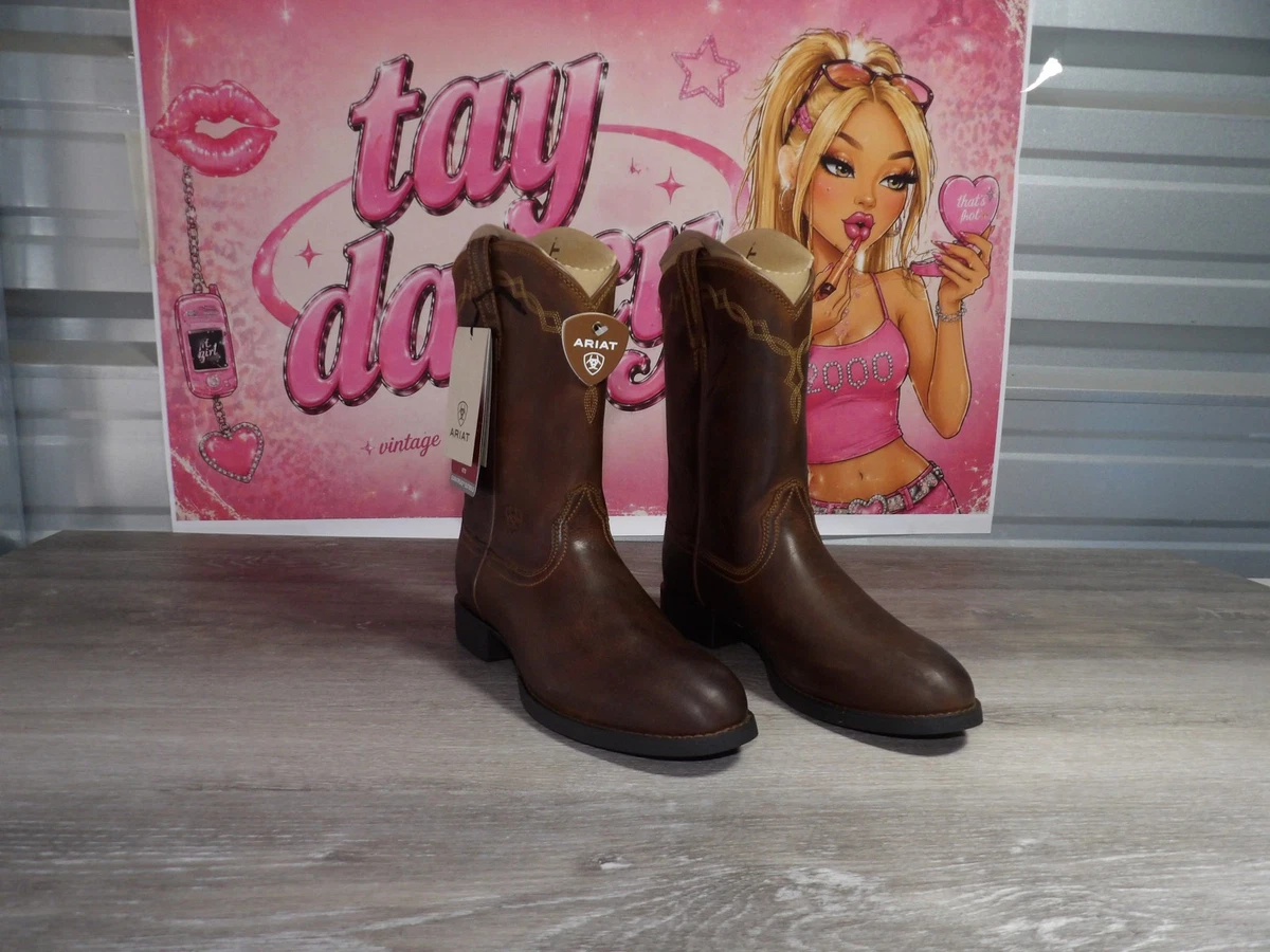 Ariat 90s Southwestern Ankle Roper Boots Women’s 8 Vintage 90s Ariat Brown Buckle Ankle Booties, Women main image 3