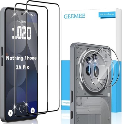 Displayschutzfolie für Nothing Phone 3A Pro, 2x Schutzfolie + 2x KameraSchutz