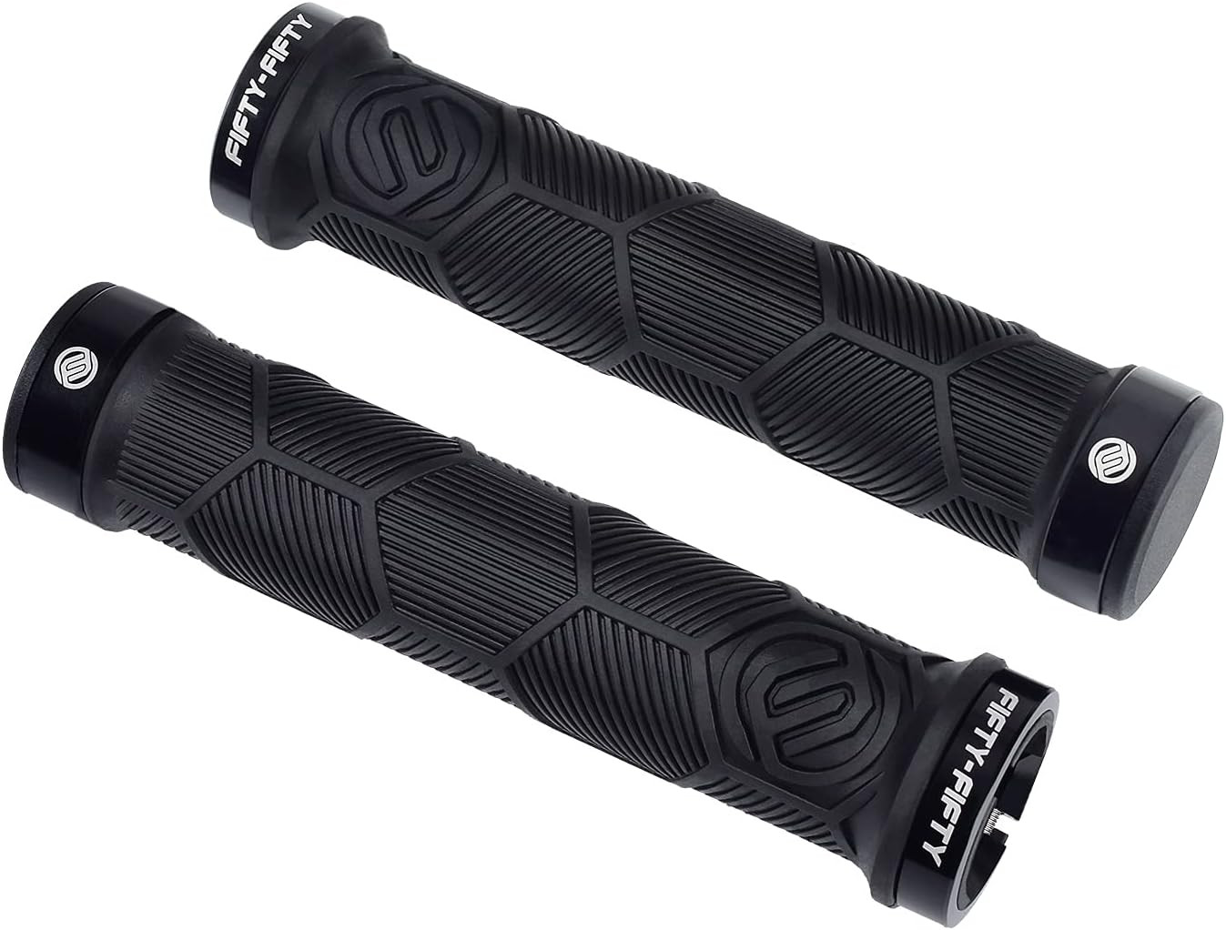 Double Lock-On Mountain Bike Grips, Bicycle Handlebar Locking Grips, Non-Slip MT