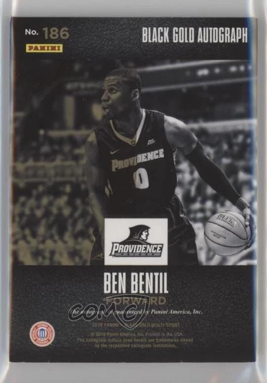 2016-17 Panini Black Gold Collegiate Auto /199 Ben Bentil #186 Rookie Auto RC - Image 2 of 2