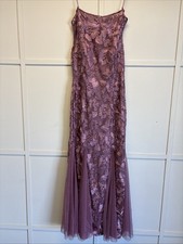 Alex Evenings Mulberry Sequin Rosette Evening Gown Size 6