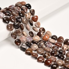 Natural Petrified Wood Heart Shape Beads Size 12mm 15.5'' Strand 12mm 