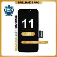 Brilliance Pro iPhone 11 LCD with Touch and Back Plate Black (Tested Quality)