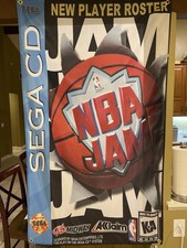 NBA Jam 5ft Flag Sega CD 1994 Banner Poster Acclaim Boom Shakalaka